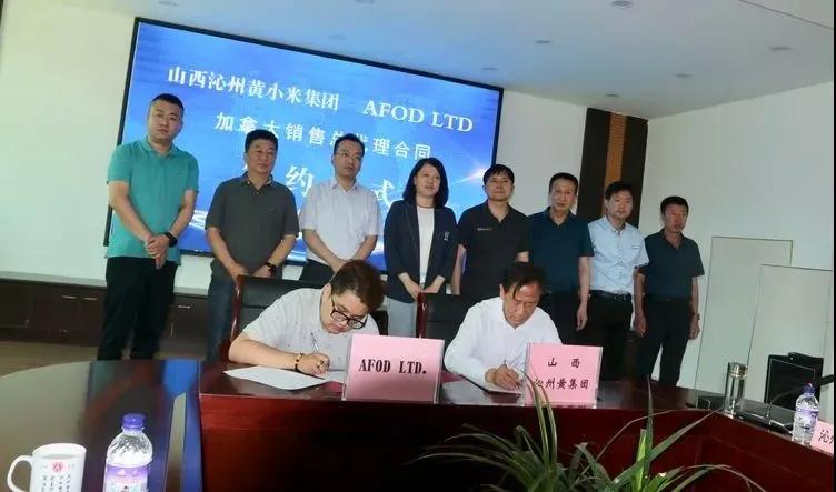 山西沁州黃小米集團(tuán)簽約AFOD公司加拿大銷售總代理